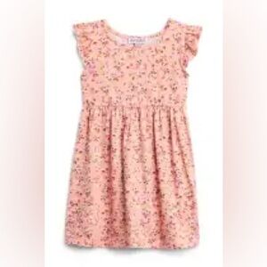 Chenault Girl Floral Flutter Sleeve Dress